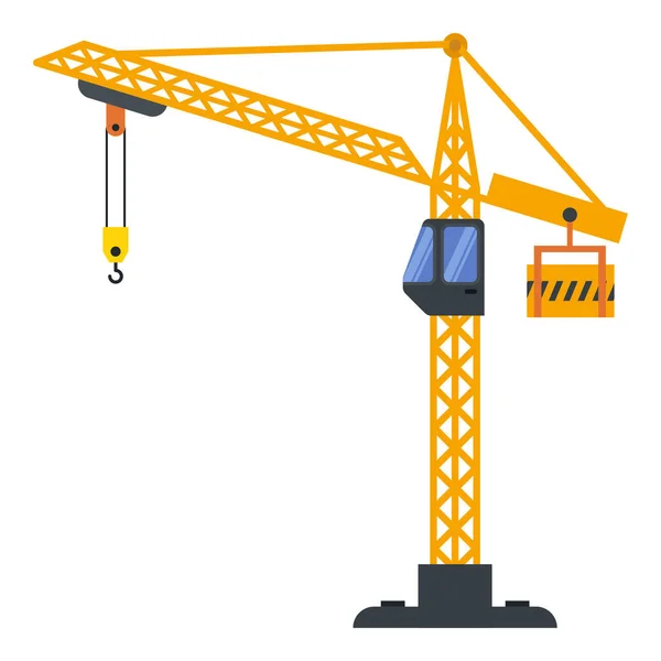 stock vector Tower crane build machine illustration