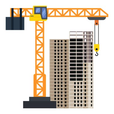 İnşaat kulesi vinç çizimi