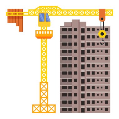 İnşaat kulesi vinç çizimi