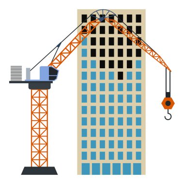 İnşaat kulesi vinç çizimi