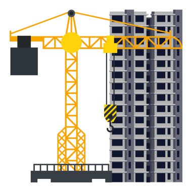 İnşaat kulesi vinç çizimi