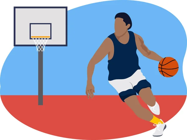 男子篮球运动员漂亮的插图 — 图库矢量图片