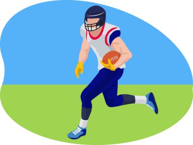 Rugby futbolu güzel bir illüstrasyon.