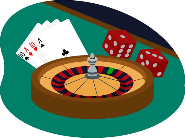 Jogo Poker Bela Ilustração — Vetor de Stock