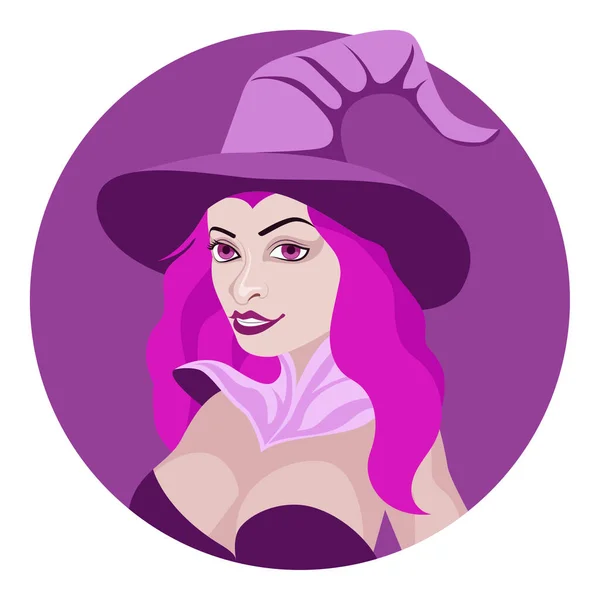 Witch Halloween Festival Beautiful Illustration — Stock Vector