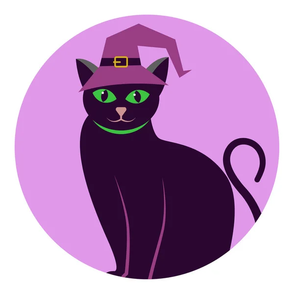Beängstigend Katze Halloween Festival Schöne Illustration — Stockvektor
