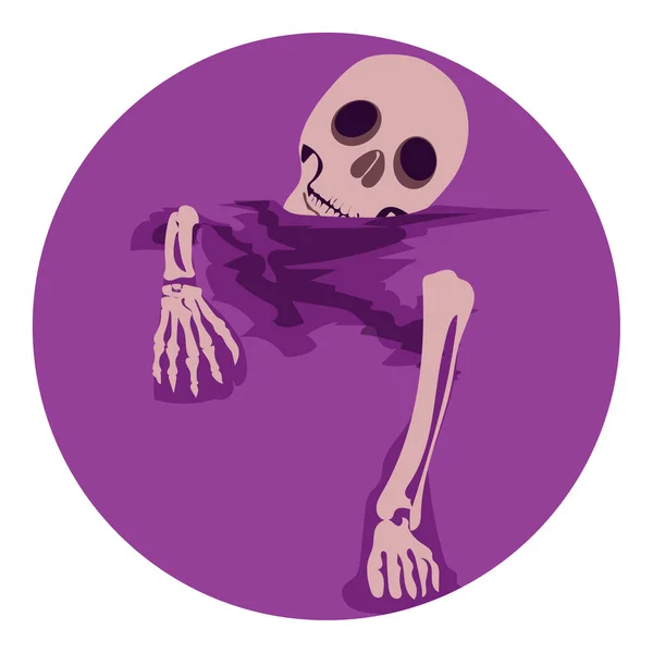 Skull Halloween Festival Mooie Illustratie — Stockvector