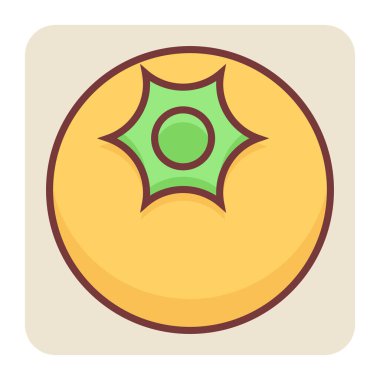 Domates için doldurulmuş renk taslak simgesi.