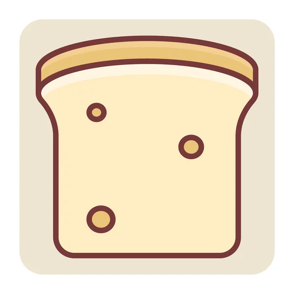 面包片填充色轮廓图标 — 图库矢量图片