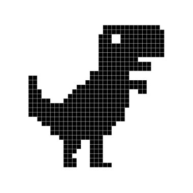 8-bit piksel dinozor Tyrannosaurus T-Rex