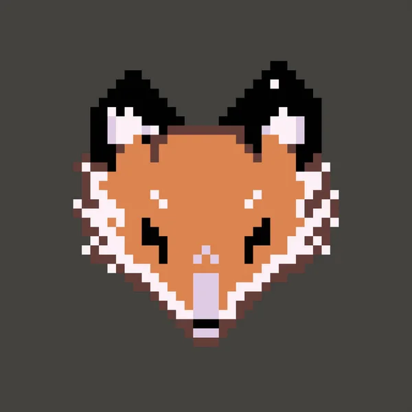 Pixel Art Fox Sur Fond Blanc Illustration — Photo