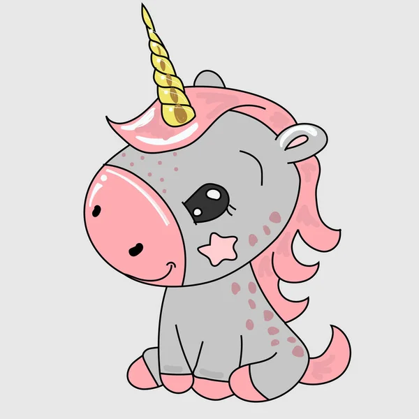 Cute unicorn illustration for kids fashion art, kids books, prints, greeting cards, t-shirts, wallpapers