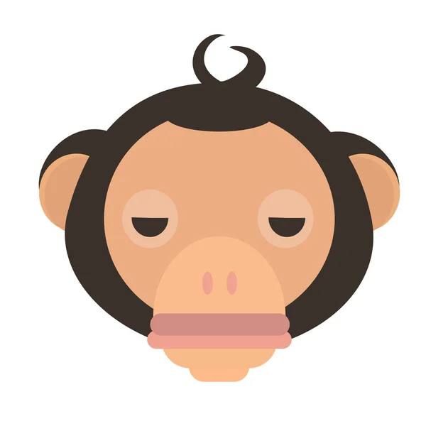 Scimmietta Carino Bambini Disegnato Mano Vivaio Poster Con Animale Scimmia — Vettoriale Stock