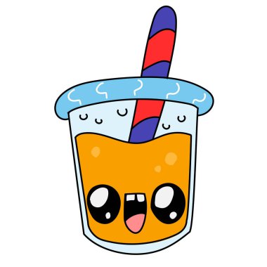 Yaz zamanı eğlence konsepti tasarımı. Manzaranın yaratıcı arka planı, smoothie. Yaz indirimi, posta şablonu