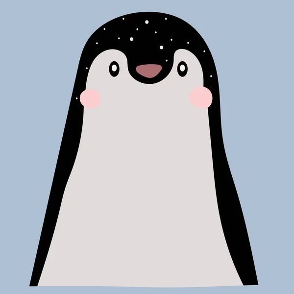 Vector Con Lindos Animales Árticos Pingüino Personajes Dibujos Animados Ártico — Vector de stock