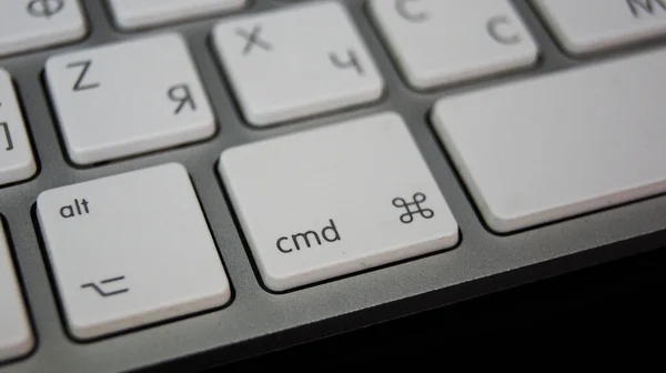 Gros Plan Touche Sur Clavier Ordinateur — Photo