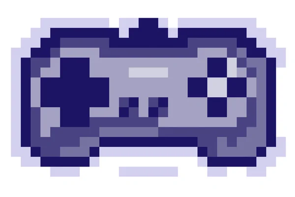 Vektorillustration Eines Blauen Pixelsteuerknüppels Game Controller Symbol Für App Logo — Stockvektor