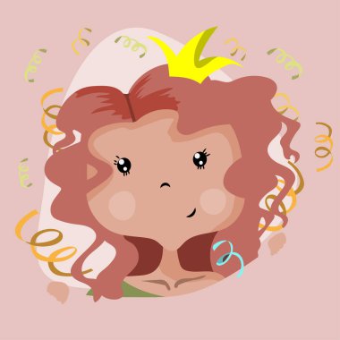 Cute little princess girl. Fashion illustration for children's clothing. Use for printing, surface design, fashion clothing