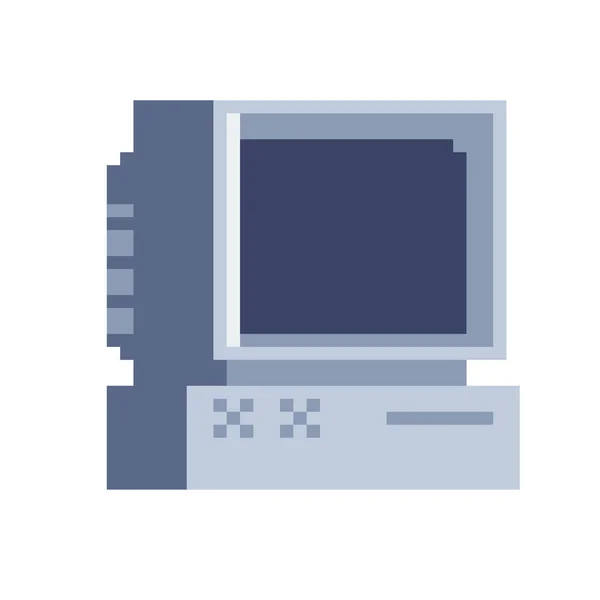 Old School Computer Icon Pixel Art Style Web Site Design — Stock Vector