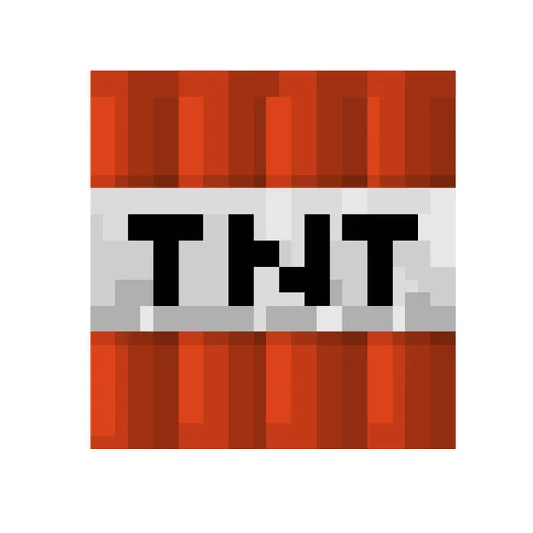 Ziegel Und Tnt Pixel Hintergrund Das Konzept Der Spiele Hintergrund — Stockvektor