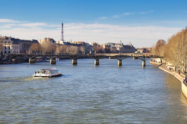 Vista Del Río Sena Con Torre Eiffel —  Fotos de Stock