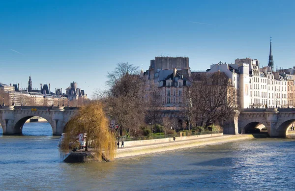 Vista Rio Sena Com Torre Eiffel — Fotografia de Stock