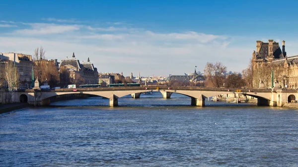 Vista Del Río Sena Con Torre Eiffel —  Fotos de Stock