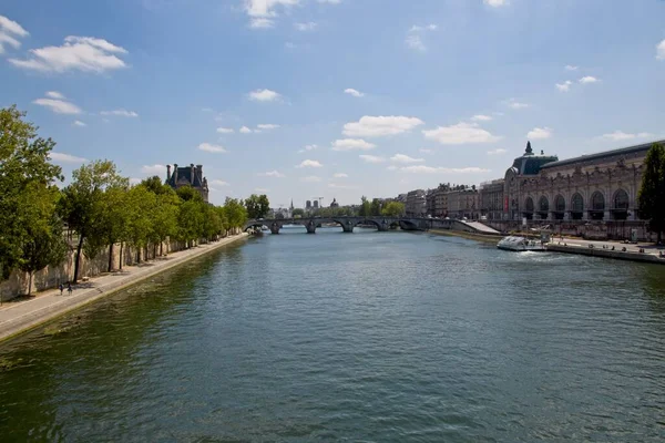 Blick Auf Die Seine Mit Eiffelturm — Stockfoto