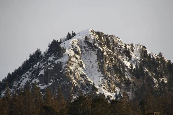 Snötäckta Berg Vintern — Stockfoto