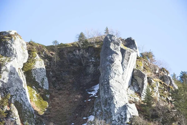 Paysage Montagne Avec Ciel Bleu — Photo