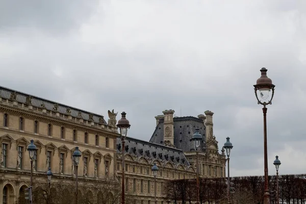 Louvre Párizs Palotája — Stock Fotó