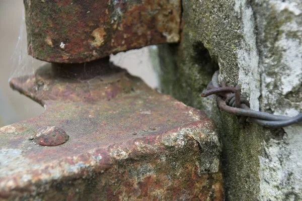 Närbild Rostig Metall — Stockfoto