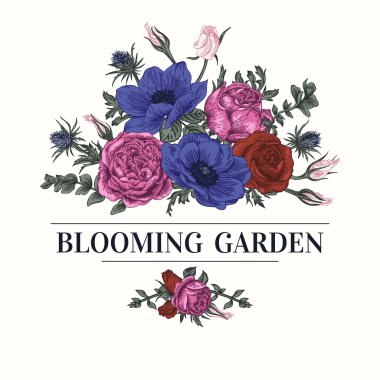 Bir buket çiçek ile arka plan