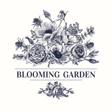 çiçekli yuvarlak çerçeve