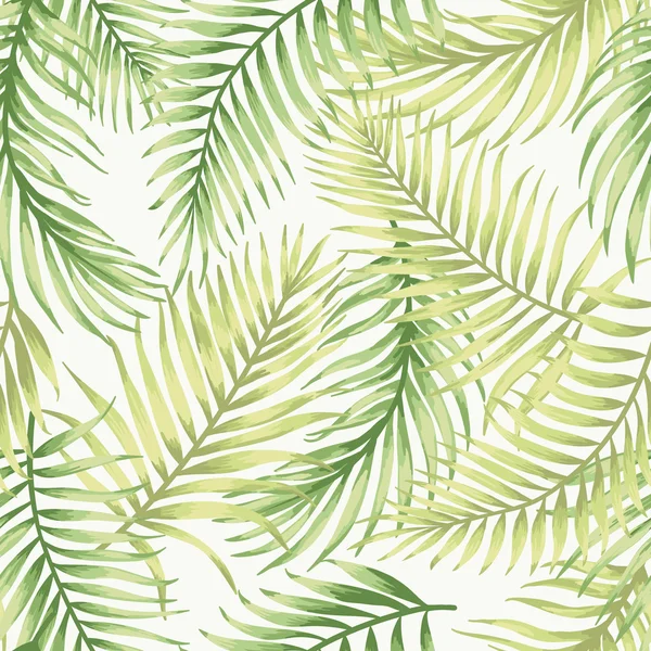 Seamless exotic pattern with tropical leaves — Stock Vector