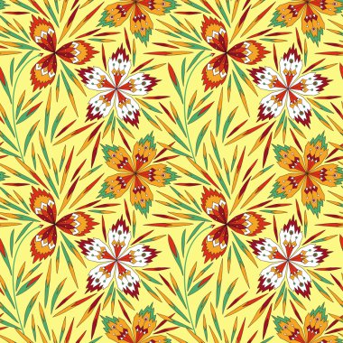 geometrik çiçek deseni.