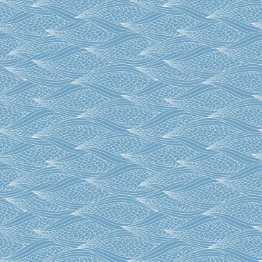 Sorunsuz çiçekli dalga deseni.