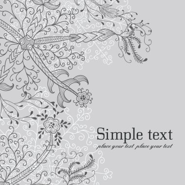 arka çiçekli süslemeli