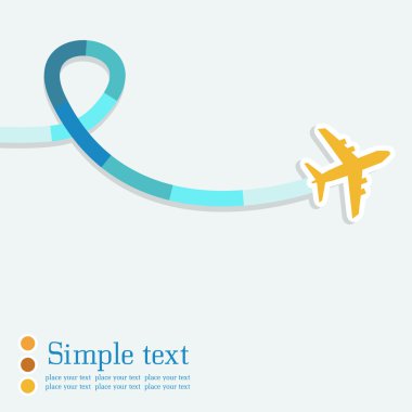 Background with airplane clipart
