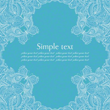 Bitkisel motifler ve kelebekler.