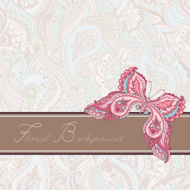 Dekoratif kelebek kartıyla