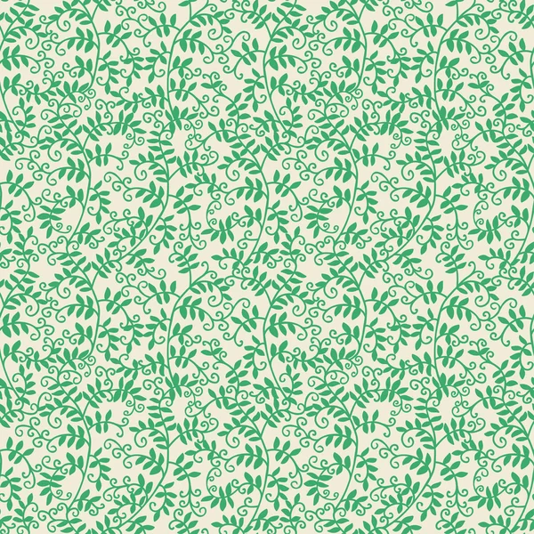 곱슬 머리와 잎 패턴 — 스톡 벡터