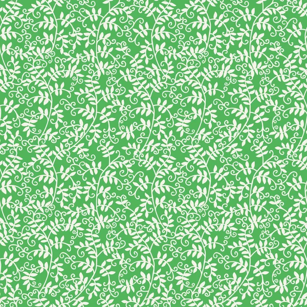 Шаблон с листьями и кудрями — стоковый вектор