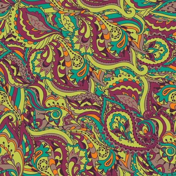 Motif floral avec paisley . — Image vectorielle