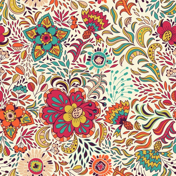 Λουλουδάτο μοτίβο με λουλούδια. — Διανυσματικό Αρχείο