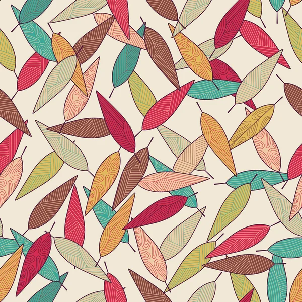 Seamless pattern with  leaves. — Stock Vector