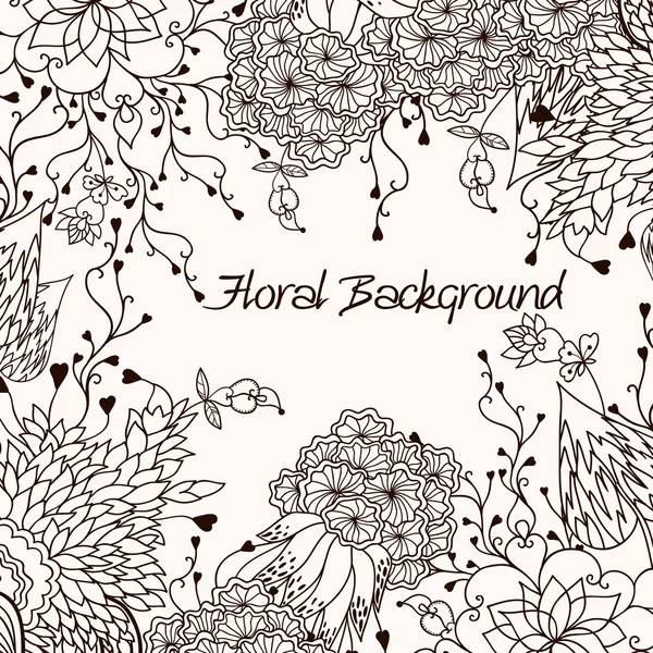 Achtergrond met bloemen — Stockvector