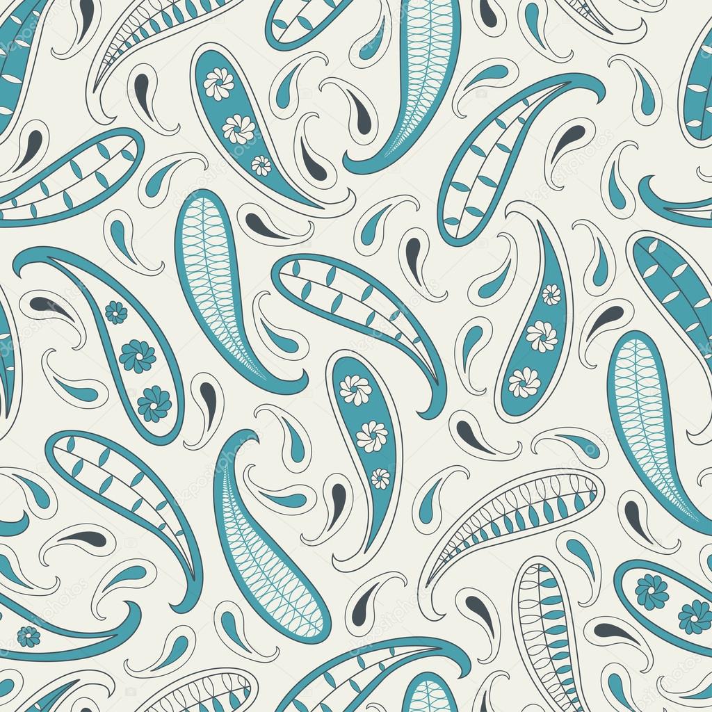 Seamless pattern with  paisley