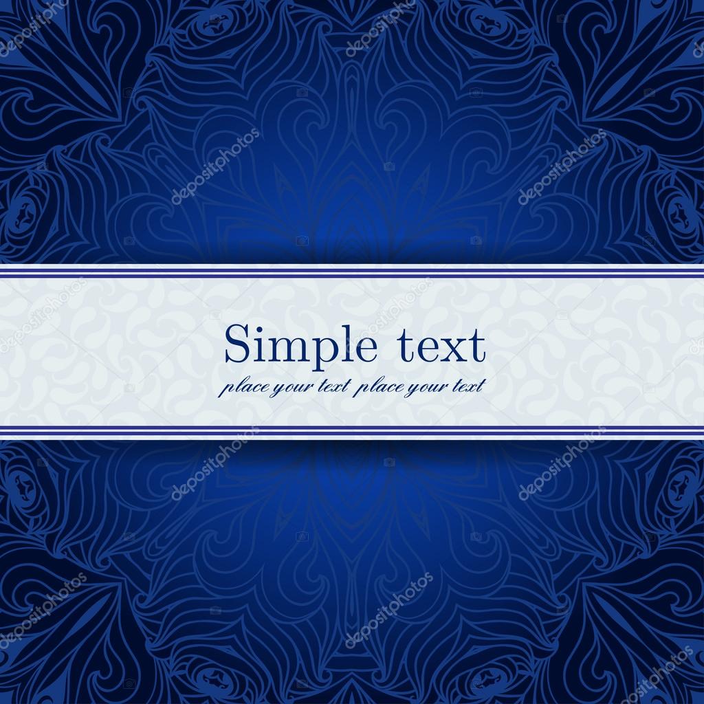 Blue invitation card — Stock Vector © Lisla 56808899