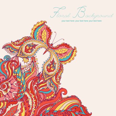 Dekoratif renkli kelebekler.